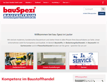 Tablet Screenshot of bauspezi-baucentrum.de